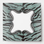 Tiger Skin Print in Minty Jade envelopes