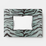 Tiger Skin Print in Minty Jade envelopes