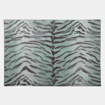 Tiger Skin Print in Minty Jade placemats