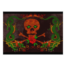 Tiger Skull Valentine Custom Invite