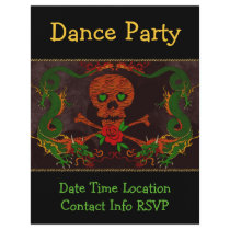 Tiger Skull Valentine Flyer Design