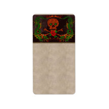 Tiger Skull Valentine Personalized Address Label