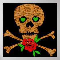 Tiger Skull Valentine Poster