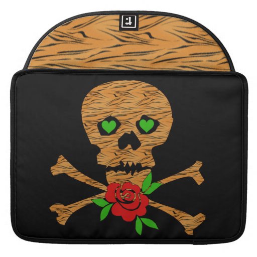 Tiger Skull Valentine Sleeve For MacBook Pro