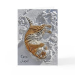 Tiger "Snow Angel" Holiday Card