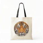 "Tiger Spot" on White, Watercolor Art bags
