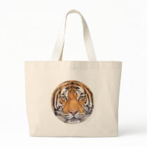 "Tiger Spot" on White, Watercolor Art bags