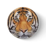 "Tiger Spot" on White, Watercolor Art Buttons