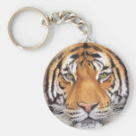 "Tiger Spot" on White, Watercolor Art Key Chains
