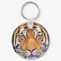 "Tiger Spot" on White, Watercolor Art keychains by PaulJacksonart "Tiger Spot" on White, Watercolor Art keychains