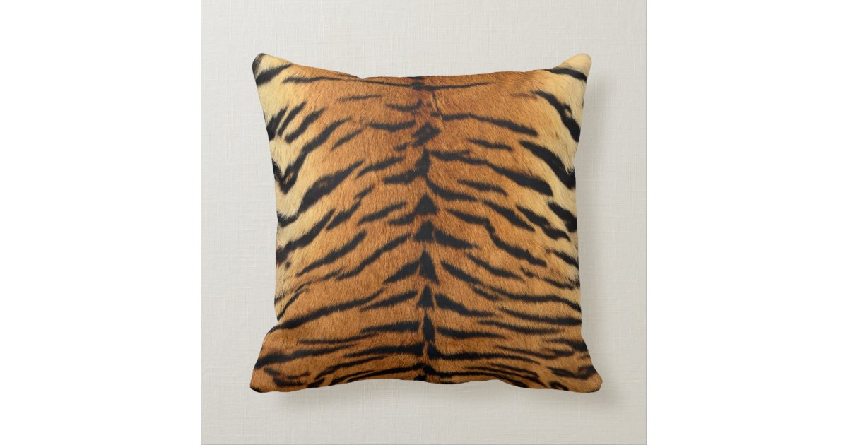 Tiger Stripe Fur Print Throw Pillow Zazzle