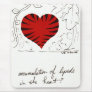 Tiger-Striped Heart mousepad