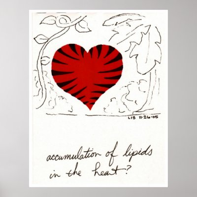 Tiger-Striped Heart print by bio_muse