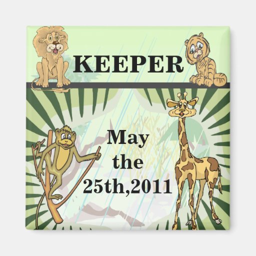 Tiger Stripes Jungle Baby Reminder Magnets