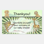 Tiger Stripes Jungle Baby Shower Set Rectangular Sticker