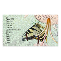 Tiger Swallowtail Butterfly on Turk's Cap Lily Business Card Templates