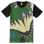 Tiger Swallowtail Butterfly on Wild Flowers All-Over Print Shirt