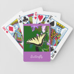 Tiger Swallowtail Butterfly on Wild Flowers Bicycle Playing Cards