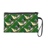 Tiger Swallowtail Butterfly on Wild Flowers Wristlet Purse