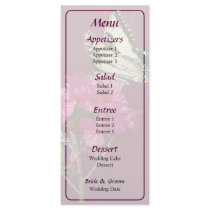 Tiger Swallowtail on Azalea Wedding Menu Custom Rack Cards