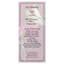 Tiger Swallowtail on Azalea Wedding Program Rack Card Design