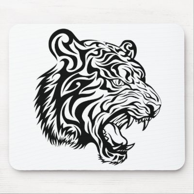 Tiger Tattoo Mousepad by kuzzie A simple mousepad with tiger tatto 