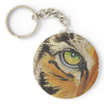 "Tiger Tiles" Tiger Face Mosaic Watercolor Key Chain