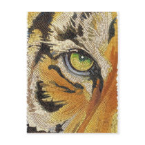 "Tiger Tiles" Tiger Face Mosaic Watercolor postcards