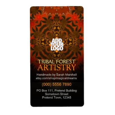 Tiger Tribal Forest Artistry Label