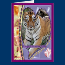 Tiger Valentine Card cards