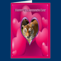 Tiger Valentine Card cards
