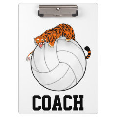 Tiger Volleyball Clipboard, coach clipboard