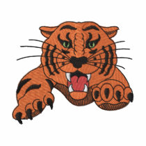 Tiger with claws embroidered shirts by ZazzleEmbroidery Tiger with claws embroidered shirts