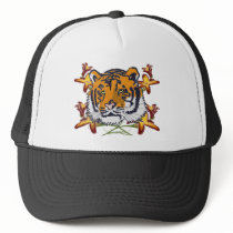 Tiger_with_flowers Mesh Hats