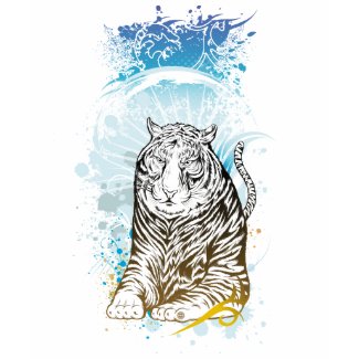 Tiger on White Shirt