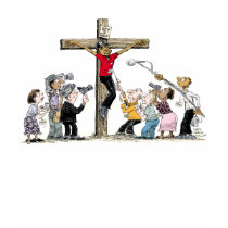 Tiger Woods Crucifixion t-shirts