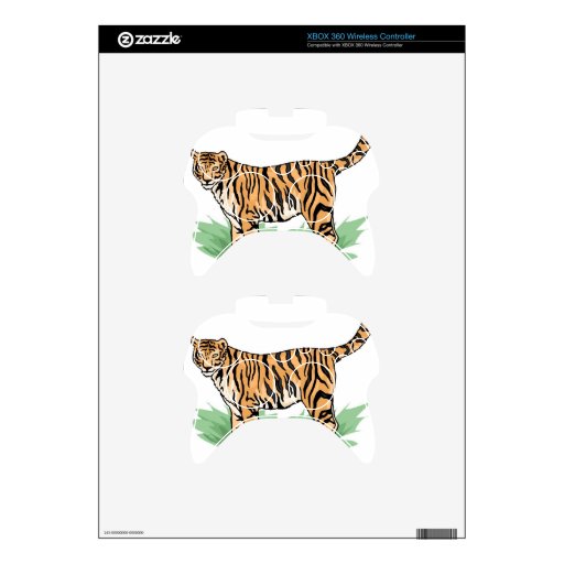 tiger xbox 360 controller skin