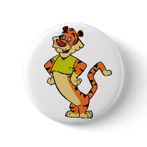 Tiger - Yellow Mascot Button