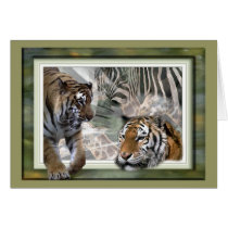 Tiger, Zebra, Giraffe, Lovers Gifts cards by WildByDezign Tiger, Zebra, Giraffe, Lovers Gifts cards