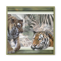 Tiger, Zebra, Giraffe, Lovers Gifts magnets by WildByDezign Tiger, Zebra, Giraffe, Lovers Gifts magnets