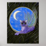 Tigerpixie Fairy Tiger Fantasy Cat Art Print posters