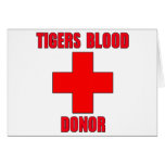 Tigers Blood Donor cards