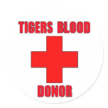 Tigers Blood Donor Sticker