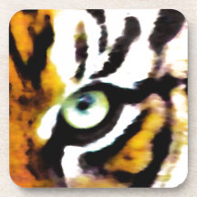 TIGER'S EYE'S_ BEVERAGE COASTER
