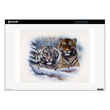 Tigers in the Mist Laptop Decal