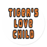 Tiger's Love Child Round Sticker