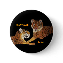 Tigers Purrfect Love buttons by Sketchart26 Tigers Purrfect Love buttons