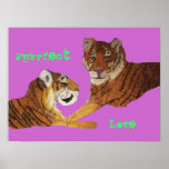 Tigers Purrfect Love Print