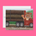 Tiger's Wood Hauling Co Funny Gifts & Collectibles invitations