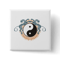 Tigers & Yin Yang Button